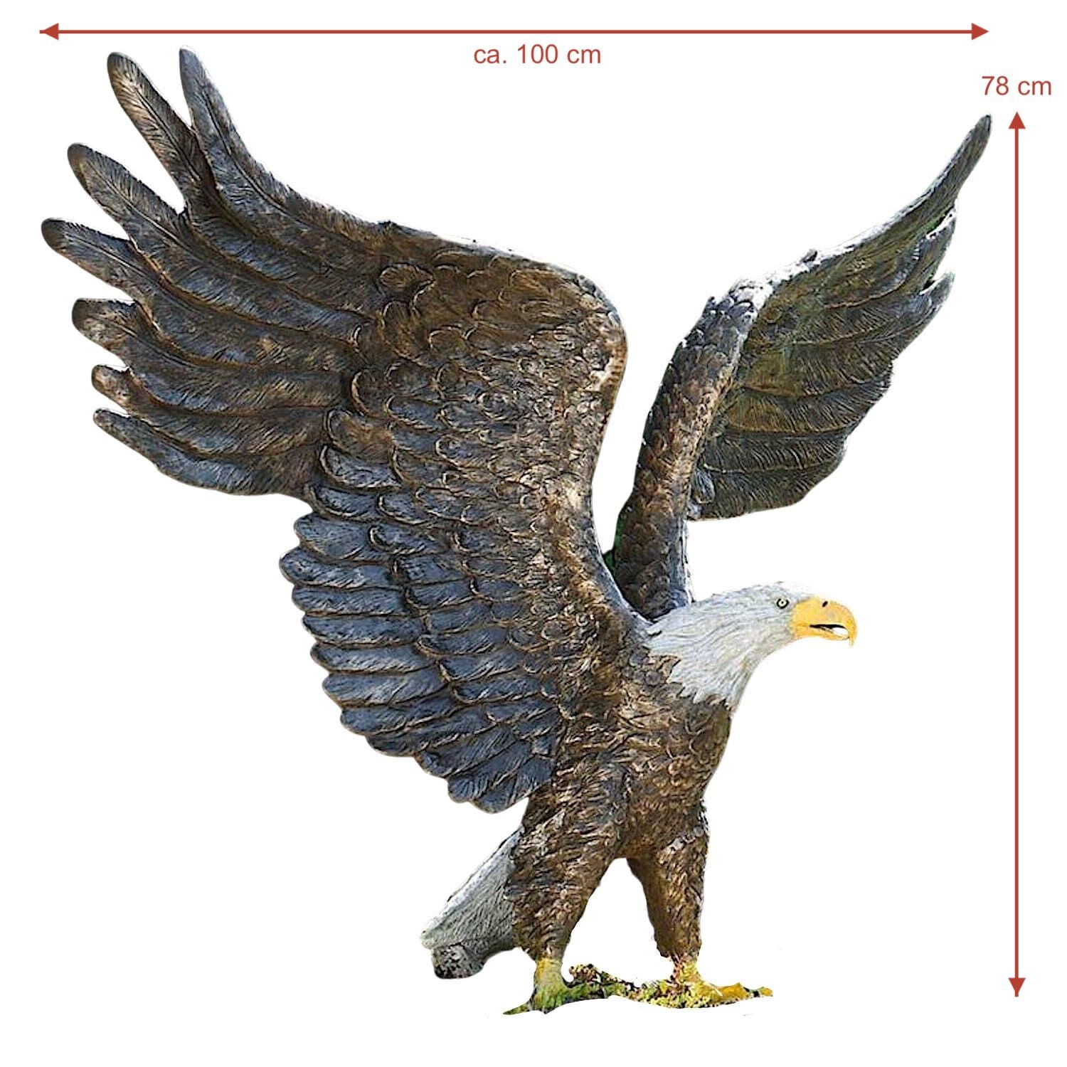 Bronzefigur Vogel WEISSKOPF-SEEADLER 100 cm