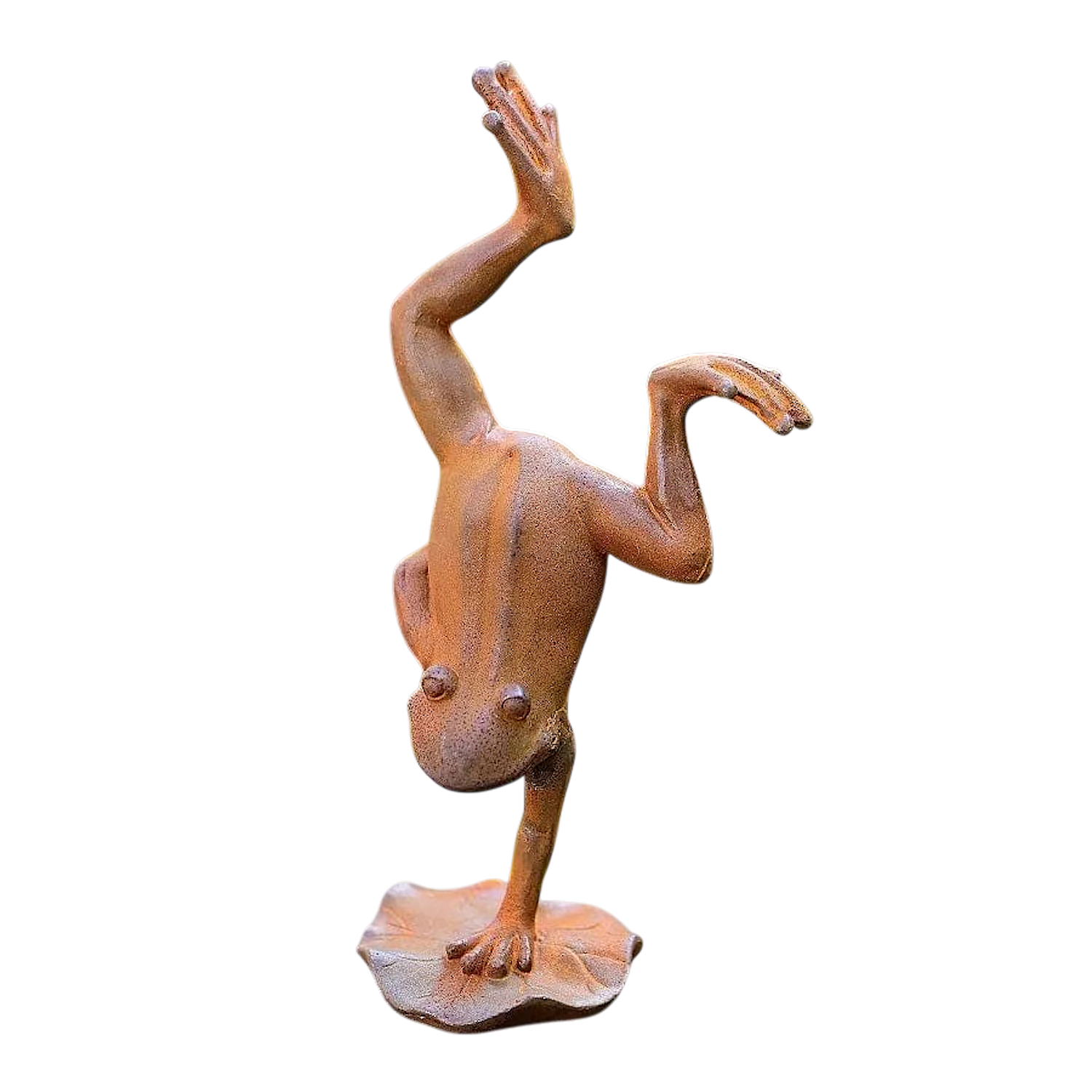 Gusseisenfigur YOGAFROSCH HANDSTAND, 23 cm