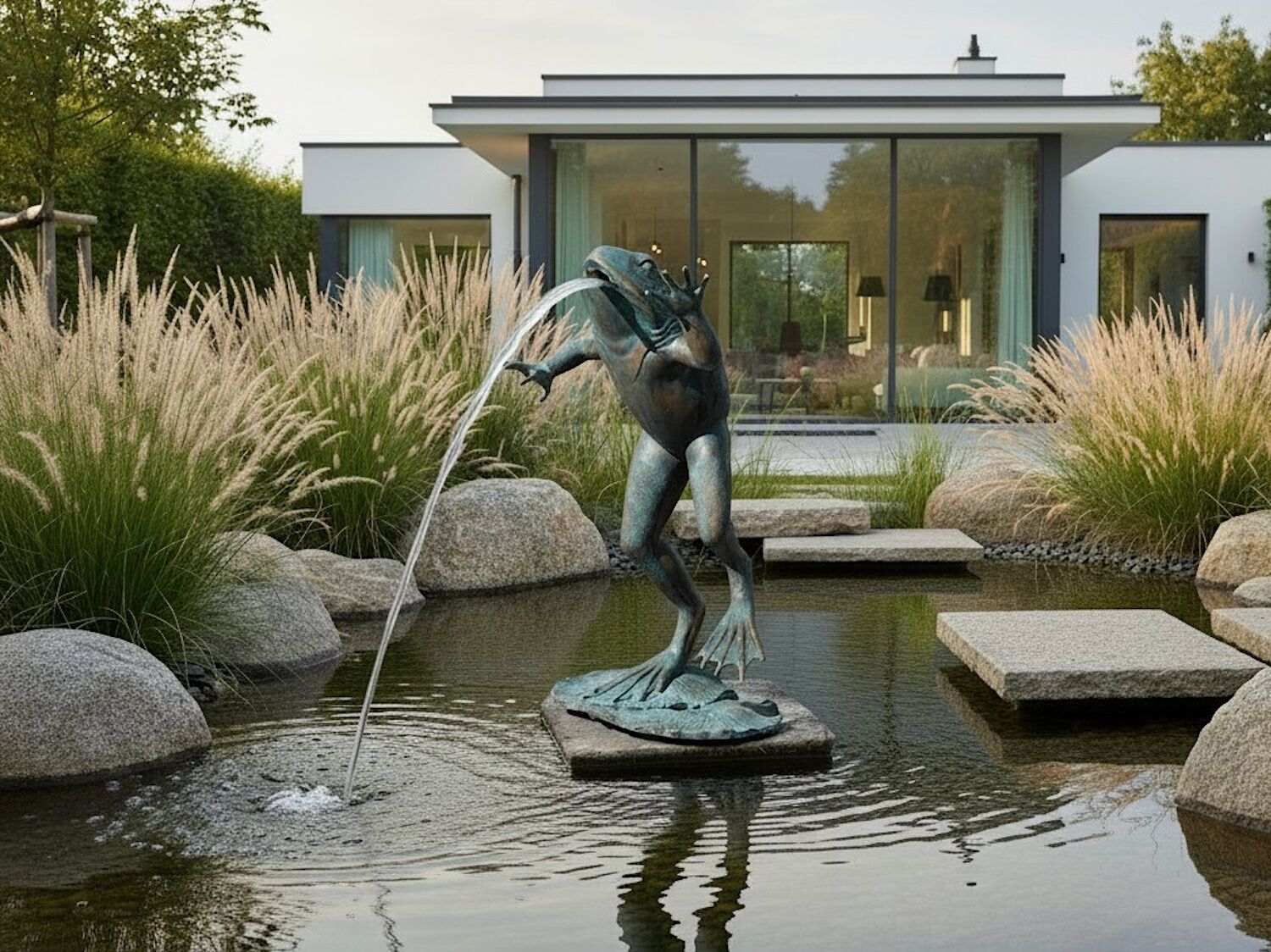 Bronzewasserspeier Frosch GUNTHER (102 cm)