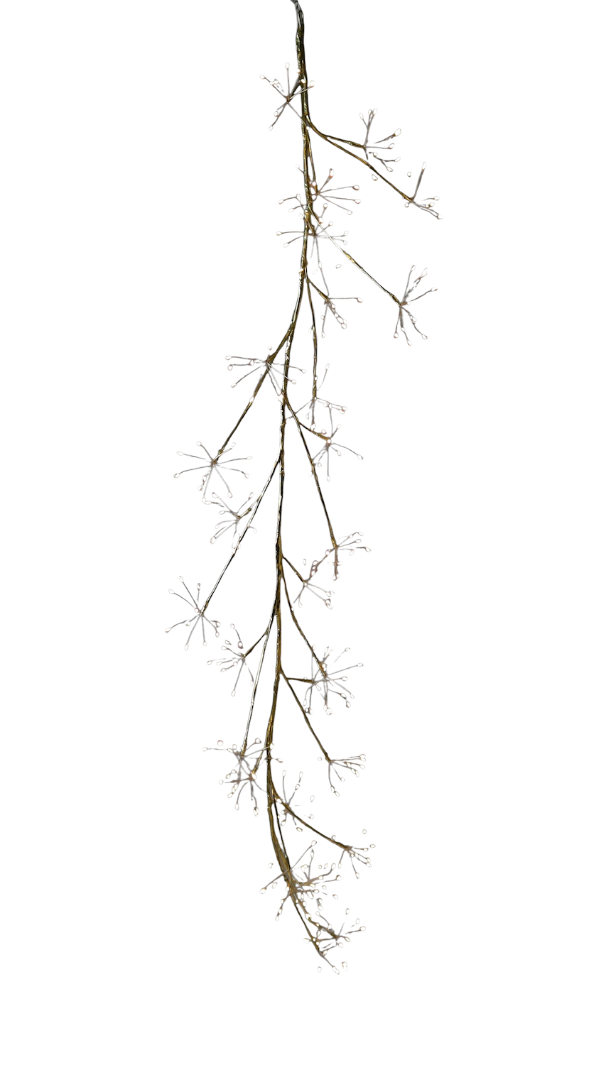 LED LICHTOBJEKT 280 Lichter, 150 cm, Cluster, Lichtzweig, golden