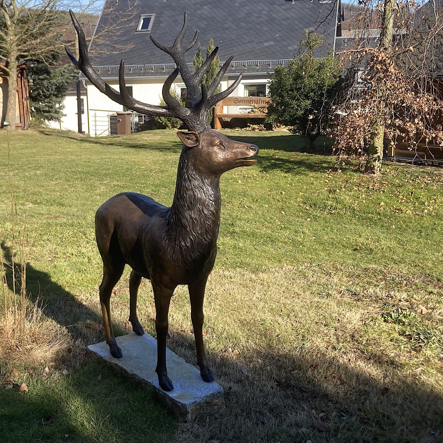 Dresden, Bronzefigur Hirsch ORSON