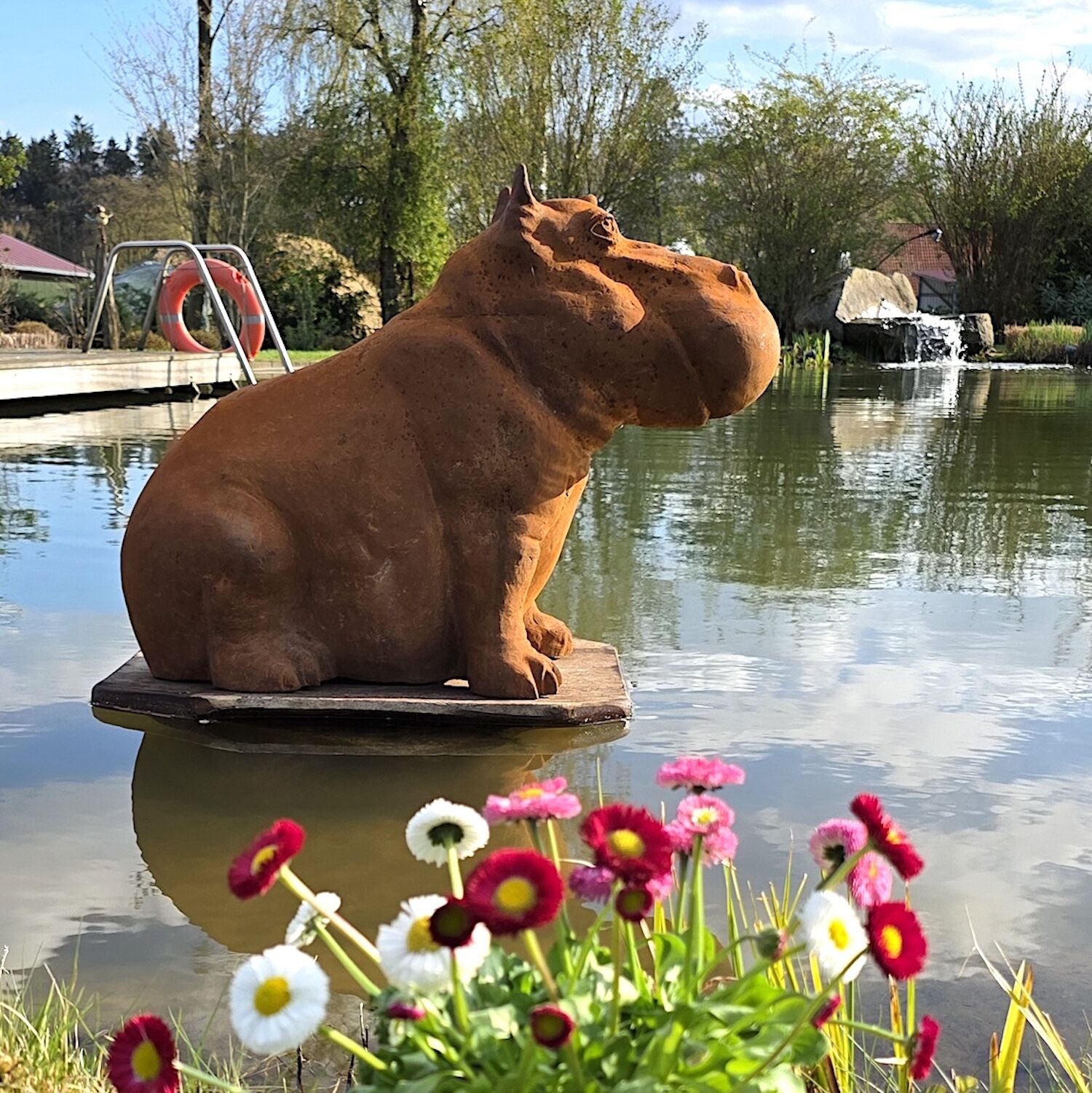 Gusseisen FLUSSPFERD, Nilpferd Hippo HOTTE