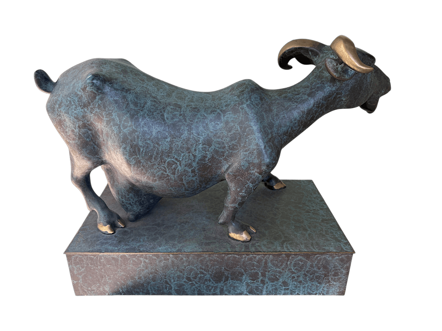 Bronzefigur Ziege Geiß ZOE, 45 cm