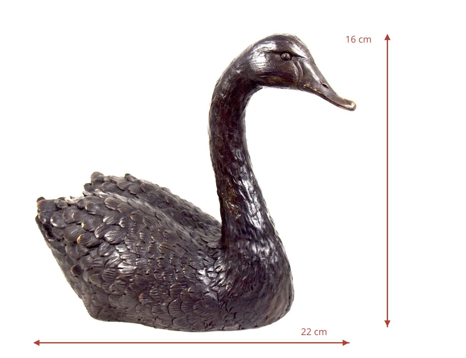 Bronzefigur Vogel Schwan LUDWIG