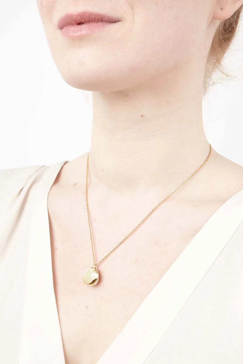 Bronzeschmuck HERZMUSCHEL Kette mit Anhänger