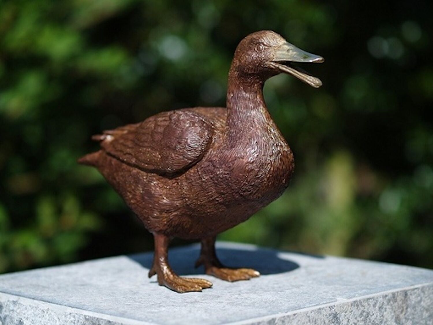 Bronzefigur Vogel Ente ADELE, 28 cm