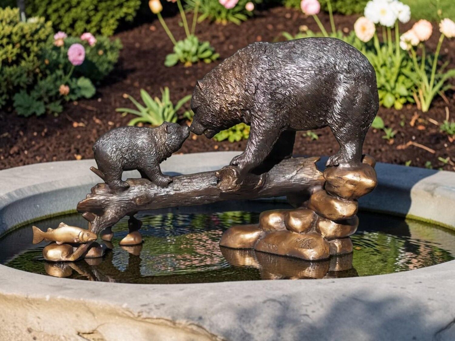 Bronzefigur BÄRENFAMILIE, 35 cm