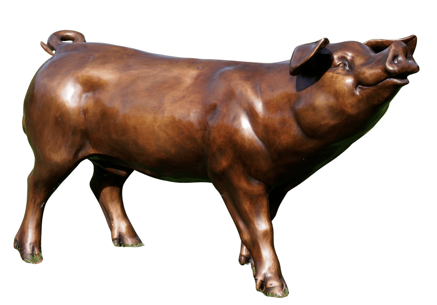 Bronzefigur Hausschwein Schwein BOLKO (130 cm)