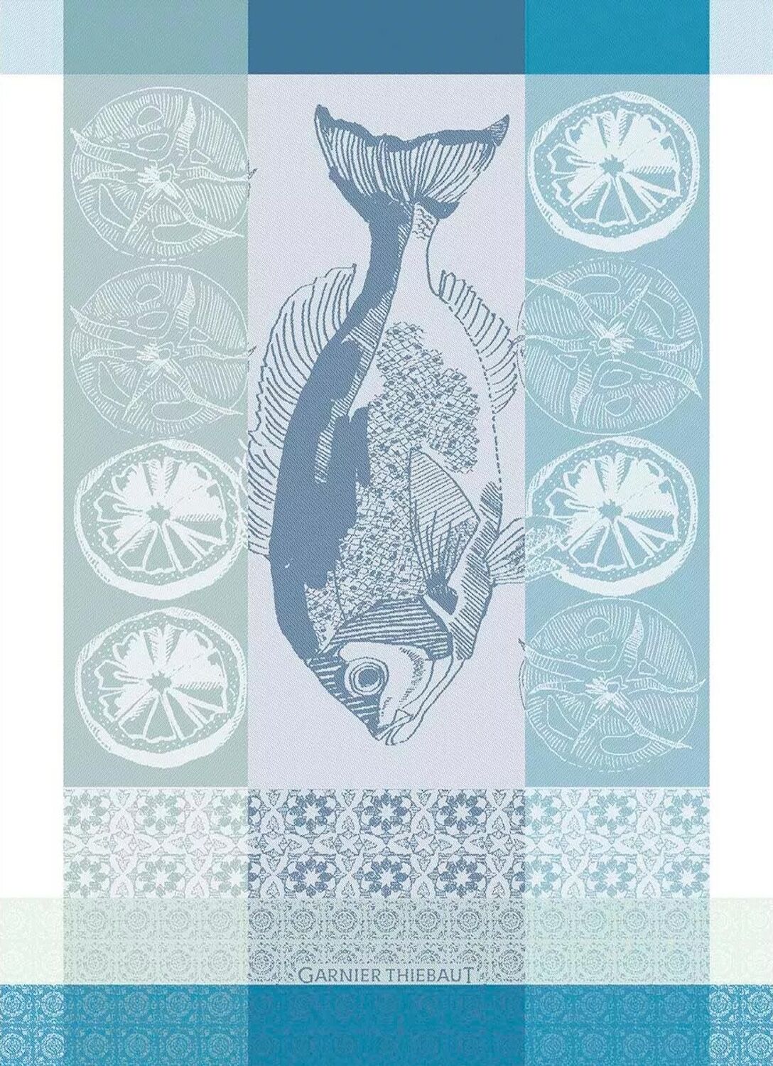 Geschirrtuch MEERESGRUSS blau, Garnier Thiebaut, 56 x 78 cm