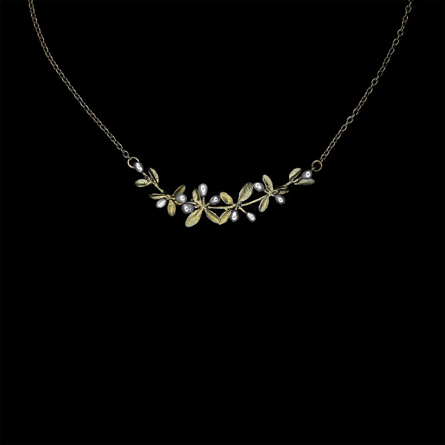 Bronzeschmuck BLÜHENDER THYMIAN, Collier klein