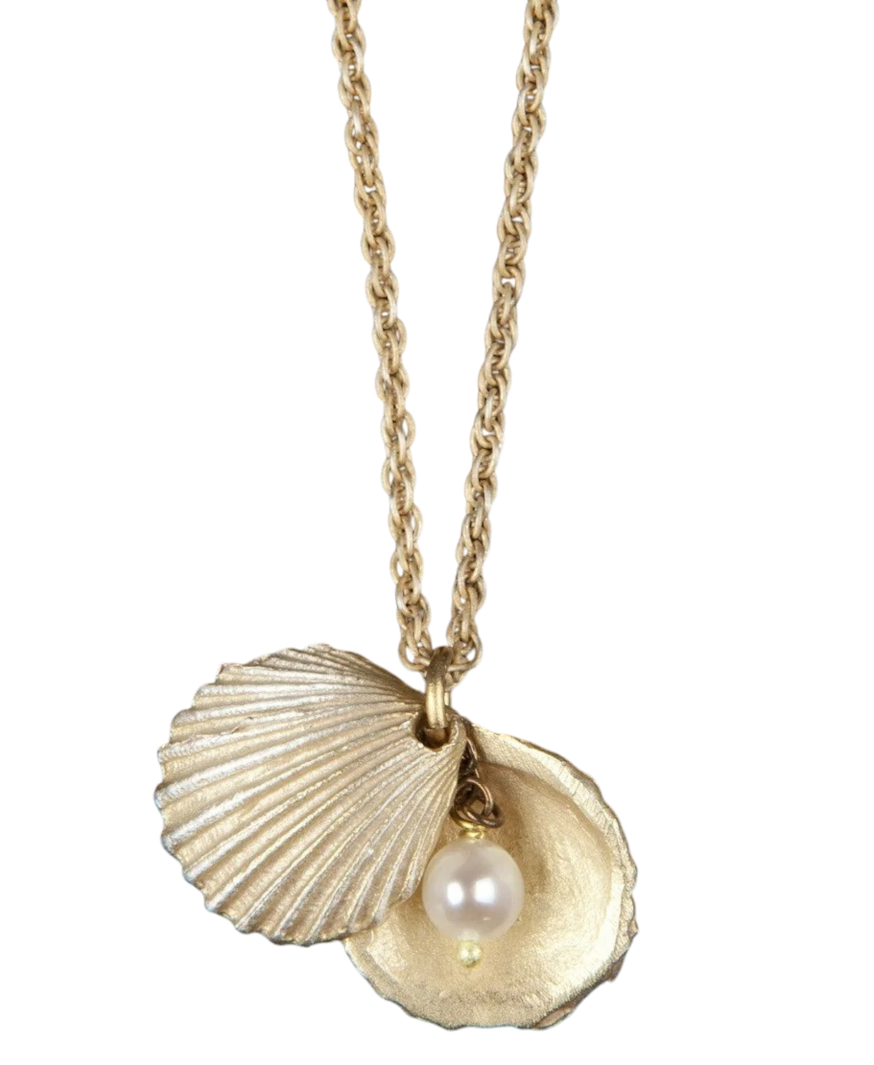 Bronzeschmuck HERZMUSCHEL Kette mit Anhänger