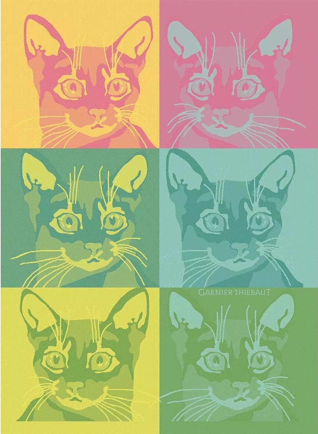 Geschirrtuch SECHS KATZEN, Garnier Thiebaut, 56 x 77 cm