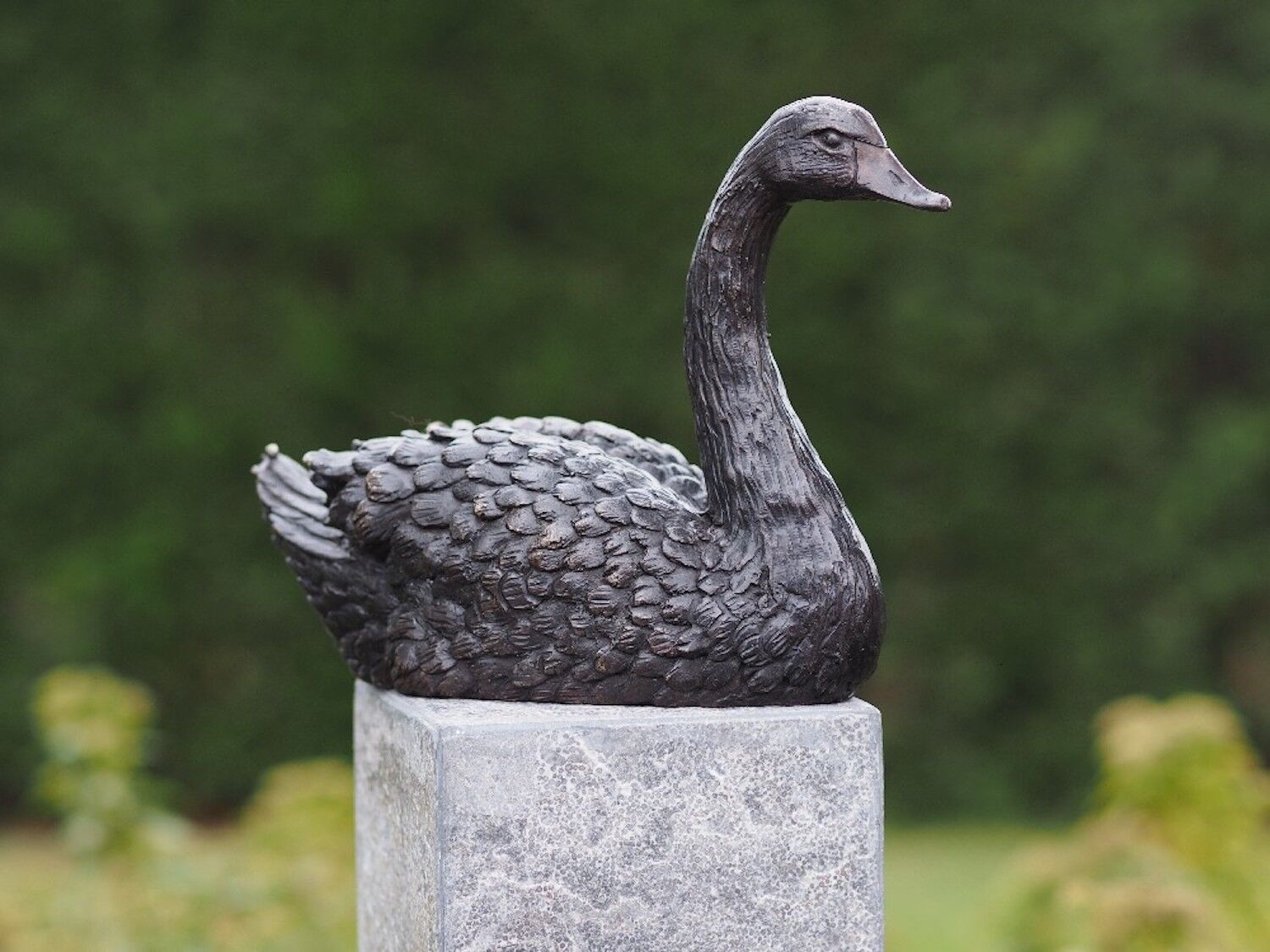 Bronzefigur Vogel Schwan LUDWIG