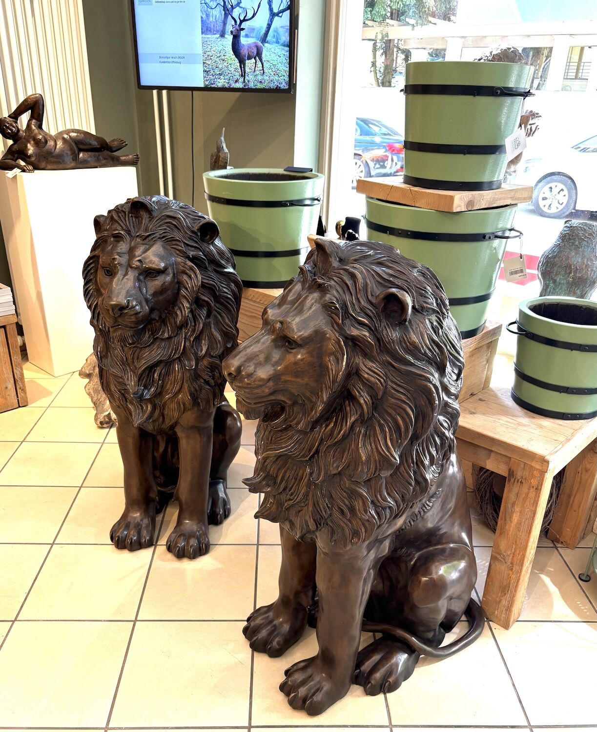 Bronzefigur Löwen LUDWIG & RICHARD, Paar