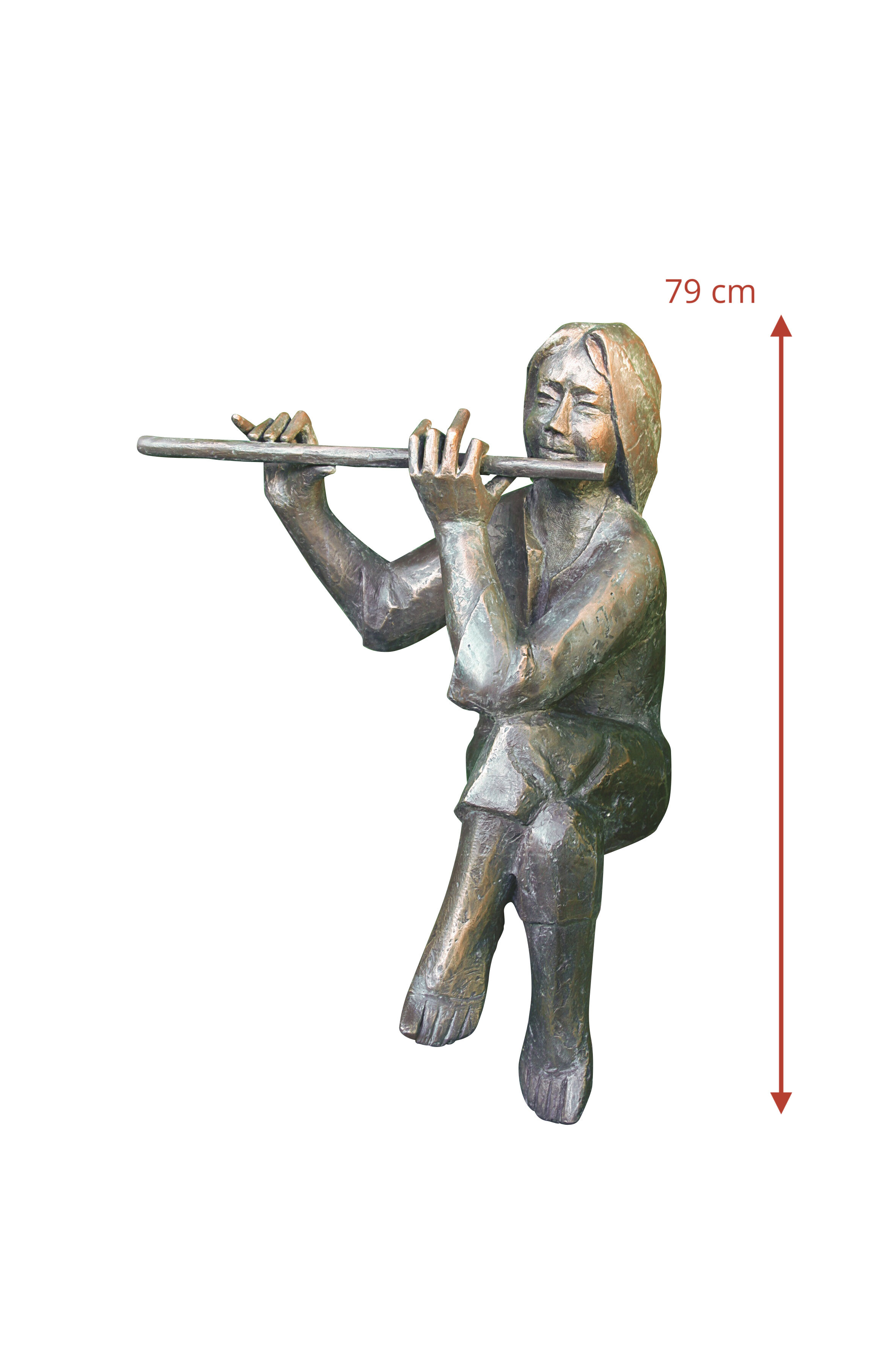 Bronzefigur FLÖTENSPIELER (von Theophil Steinbrenner)