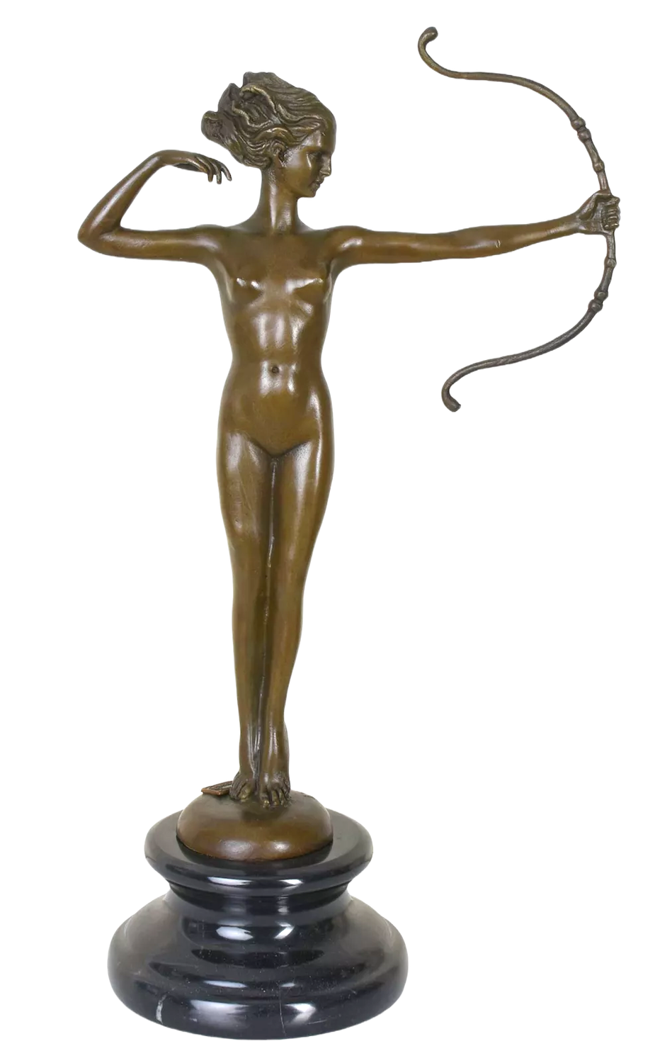 Bronzefigur DIANA MIT BOGEN, nach Josef Lorenzl