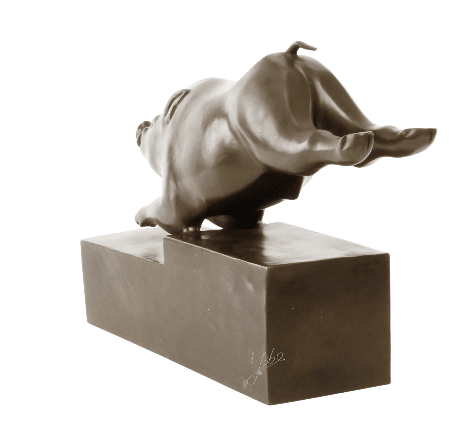 Bronzefigur Schwein SCHWEINS GALOPP, 35 cm