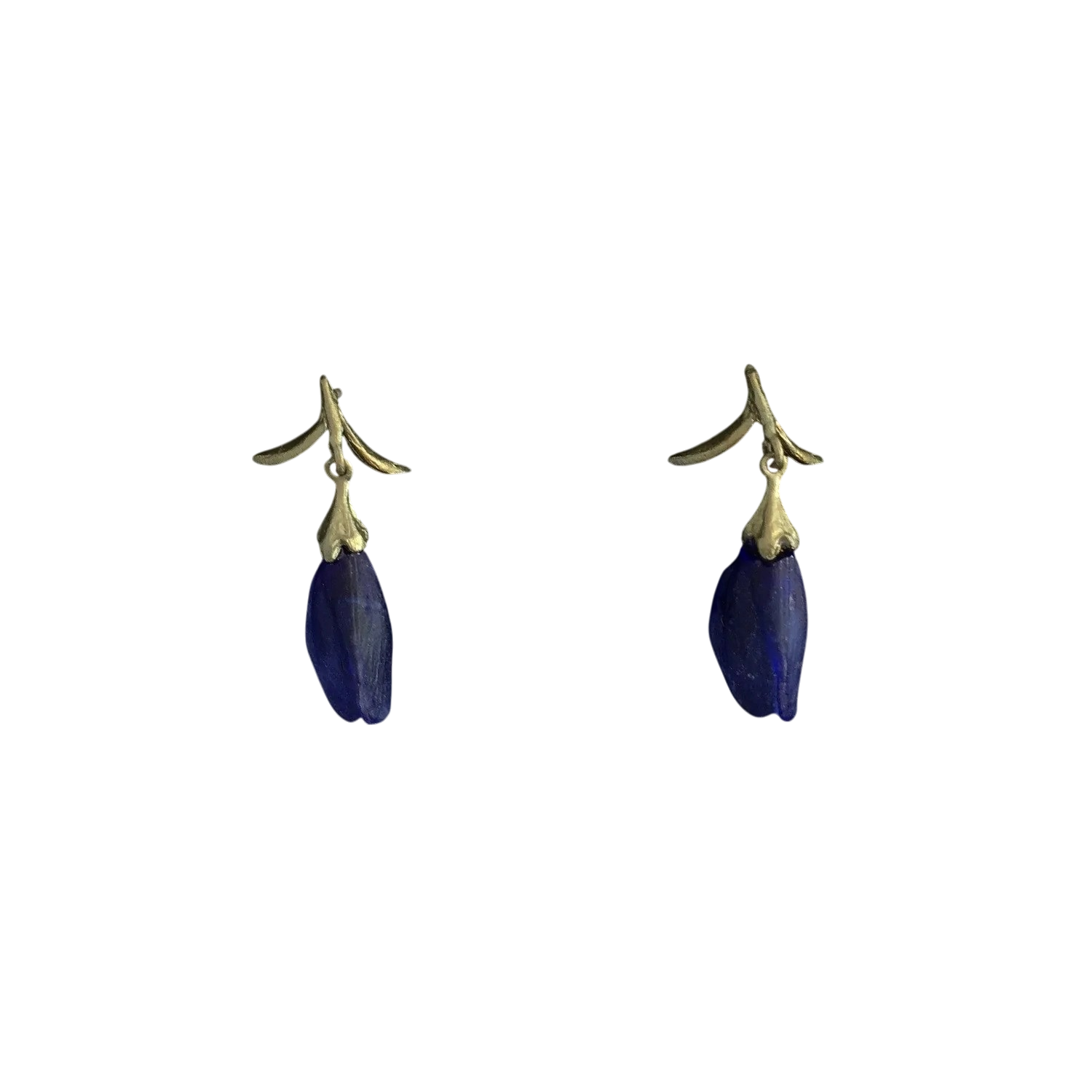 Bronzeschmuck FALSCHER INDIGO Ohrstecker klein, Paar