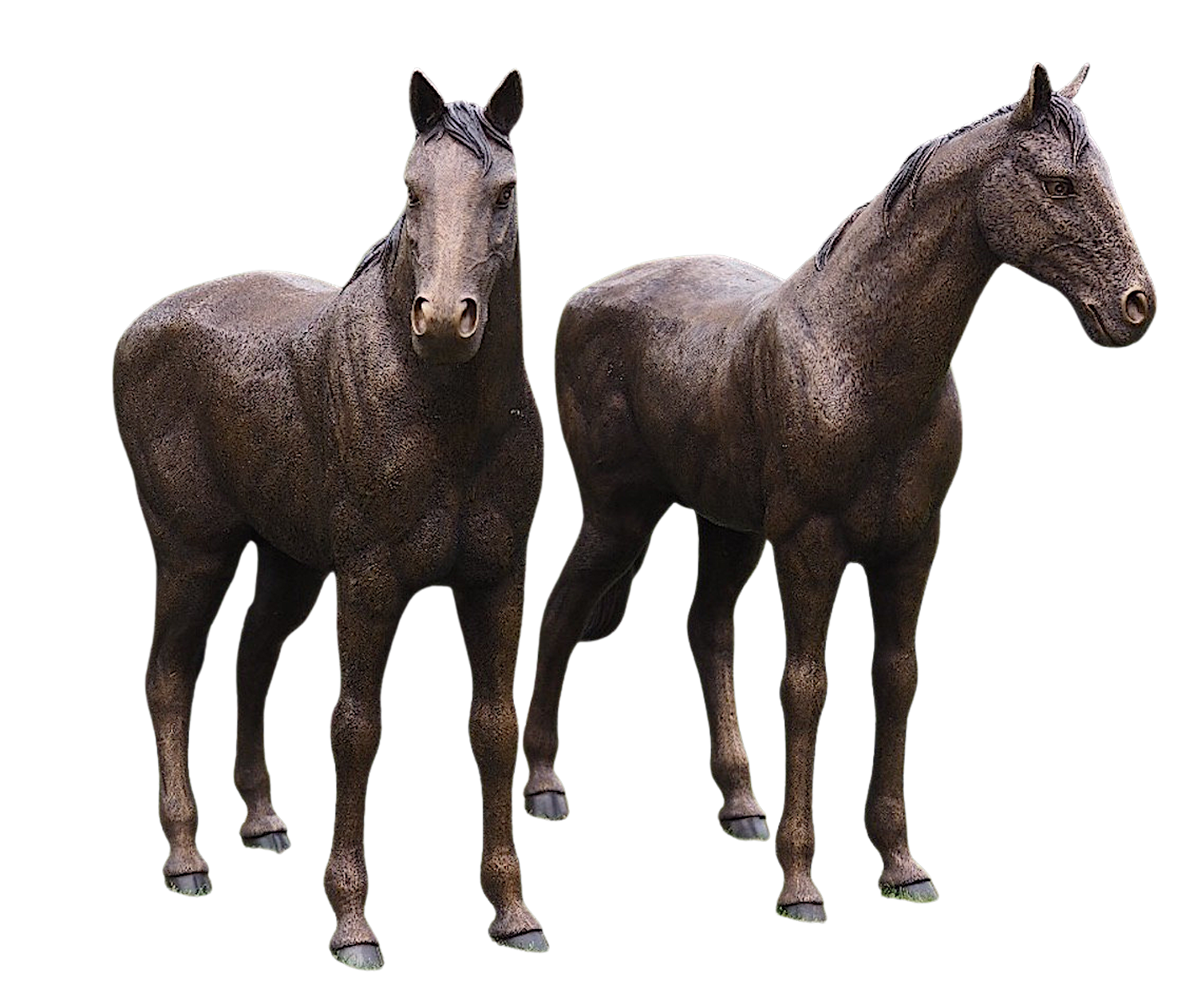 Bronzefigur Pferdepaar ALLEGRO & CABANO