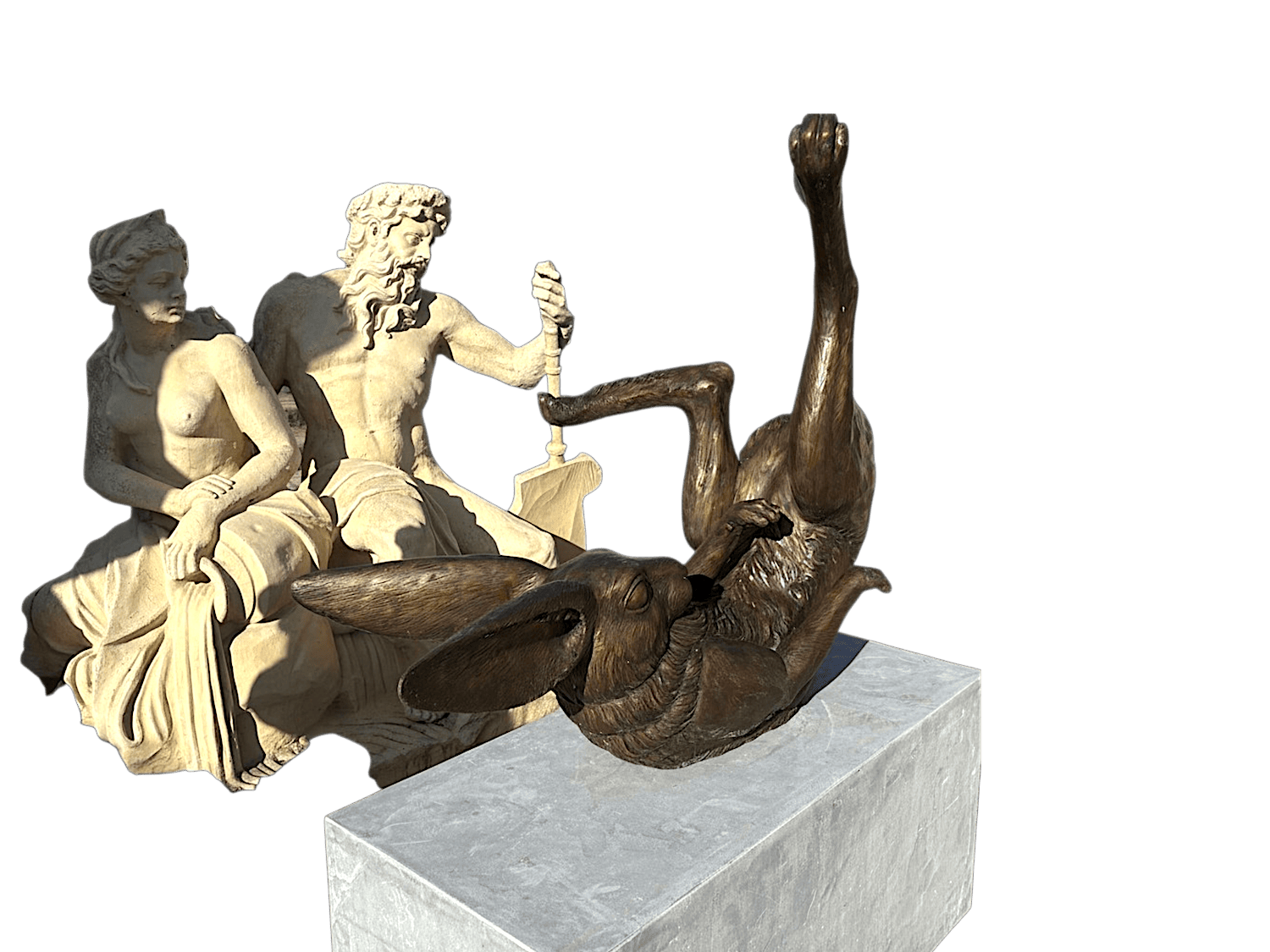 Bronzefigur Hase OSWIN, 130 cm