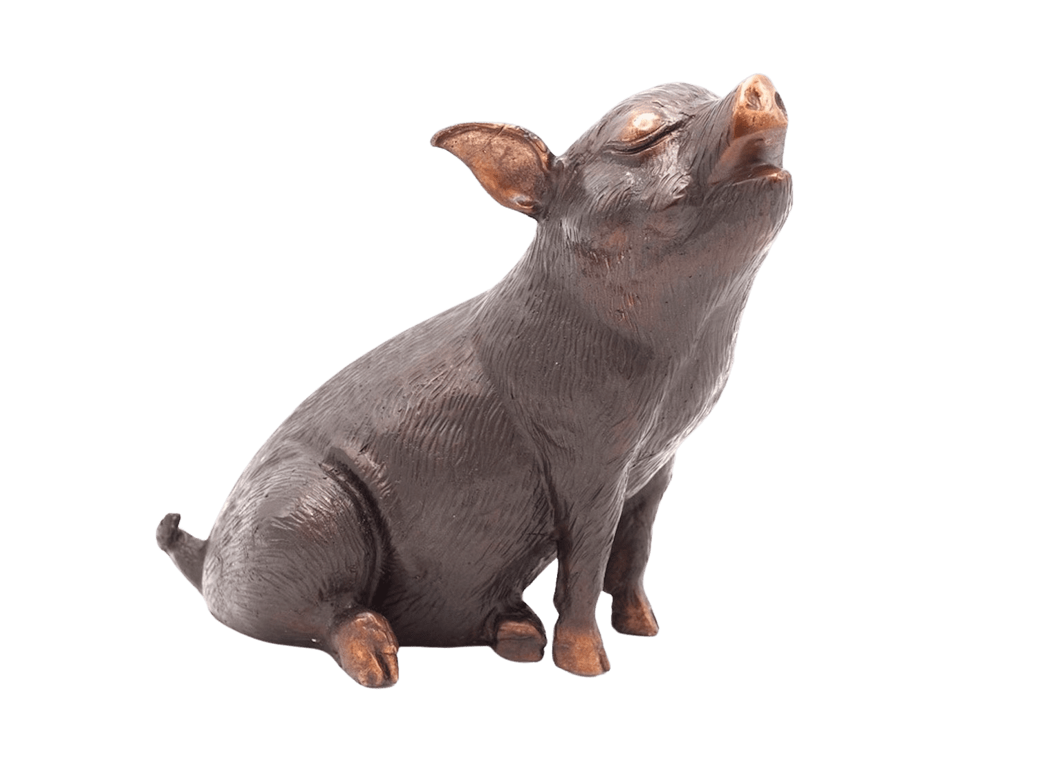 Bronzefigur Hausschwein FERKEL JOSIE