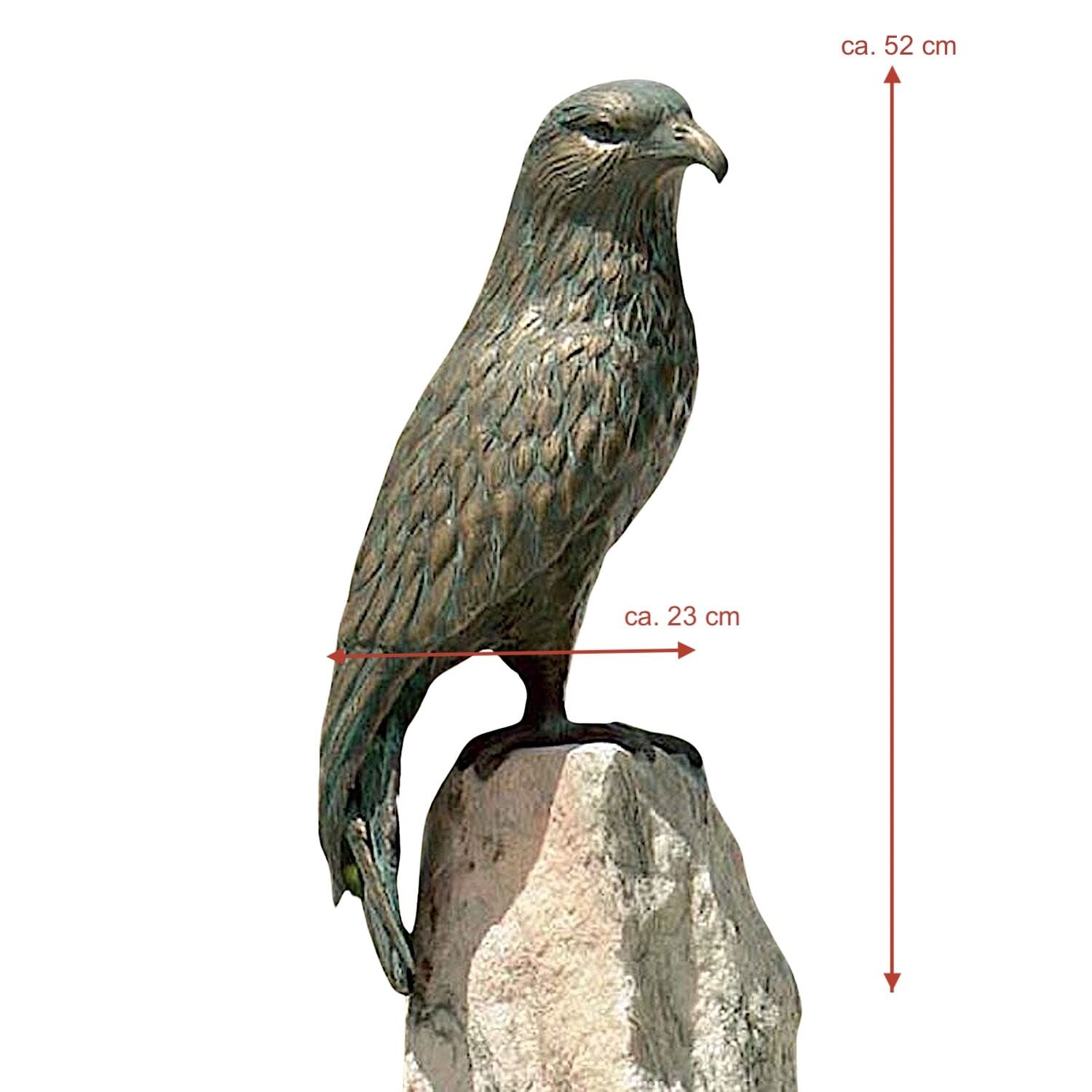 Bronzefigur Vogel ROTER MILAN 52 cm