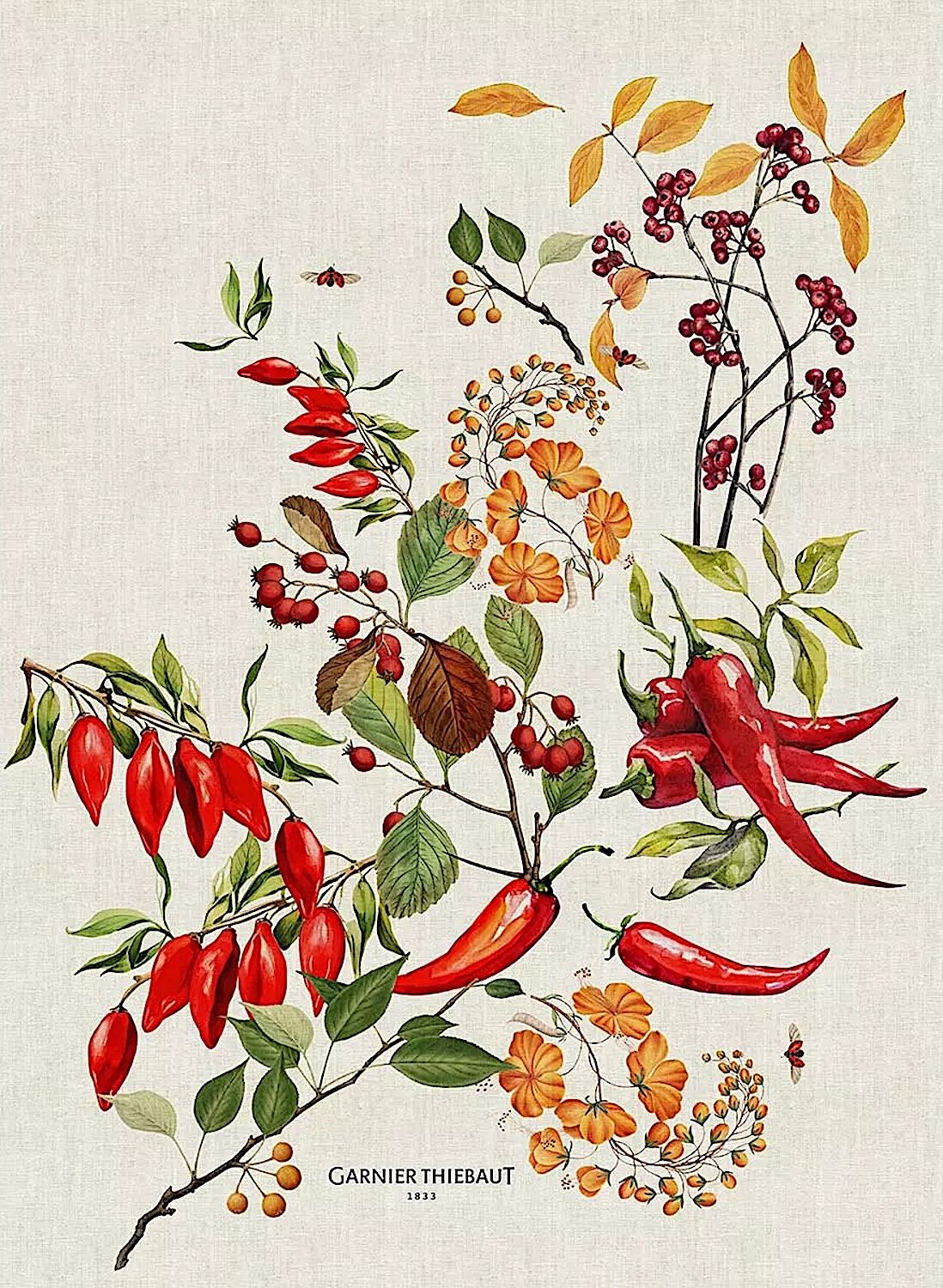 Geschirrtuch GEWÜRZE, Garnier Thiebaut, 50 x 70 cm