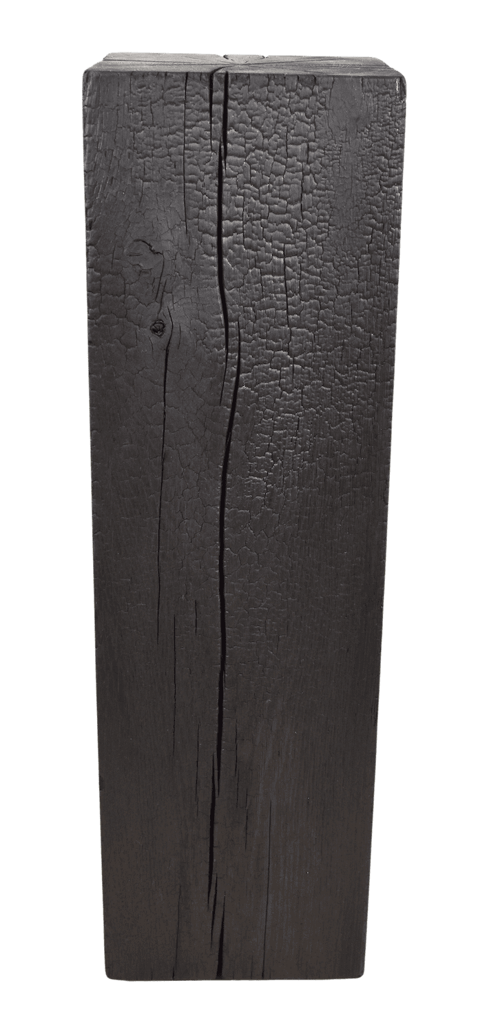 Podest PODIUM YAKISUGI, aus schwarzem Eichenholz, 57 cm