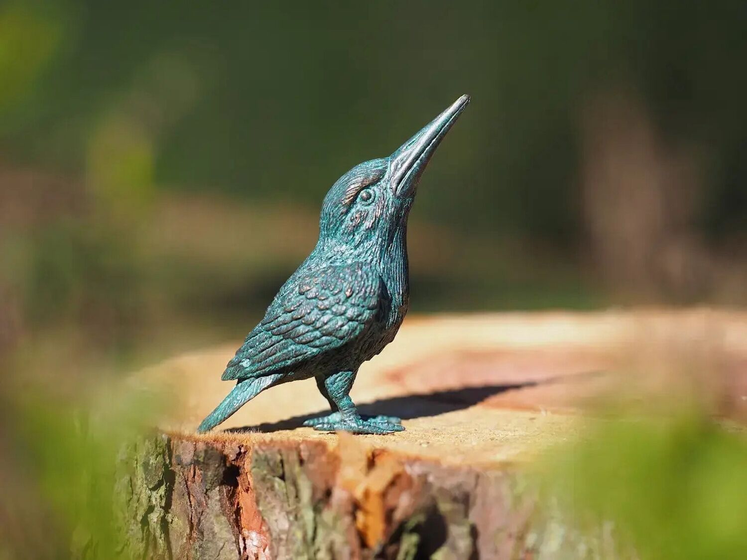 Bronzefigur Vogel EISVOGEL ALCEDO, 10 cm