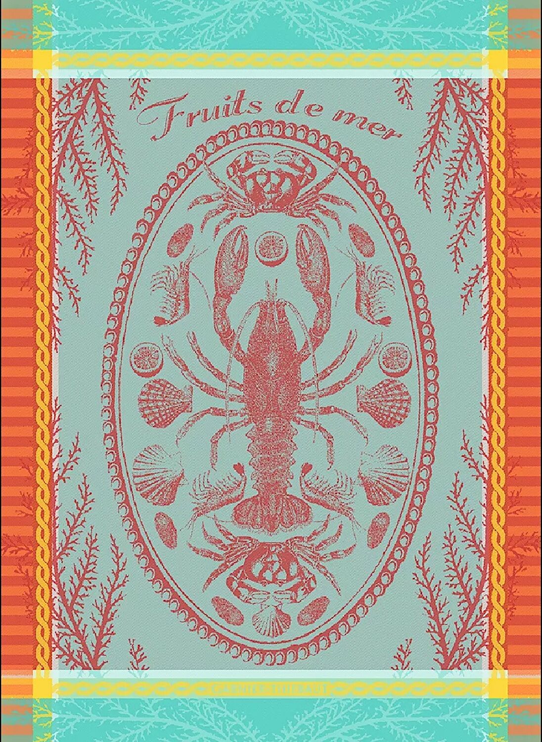 Geschirrtuch MEERESFRÜCHTE, Garnier Thiebaut, 56 x 77 cm