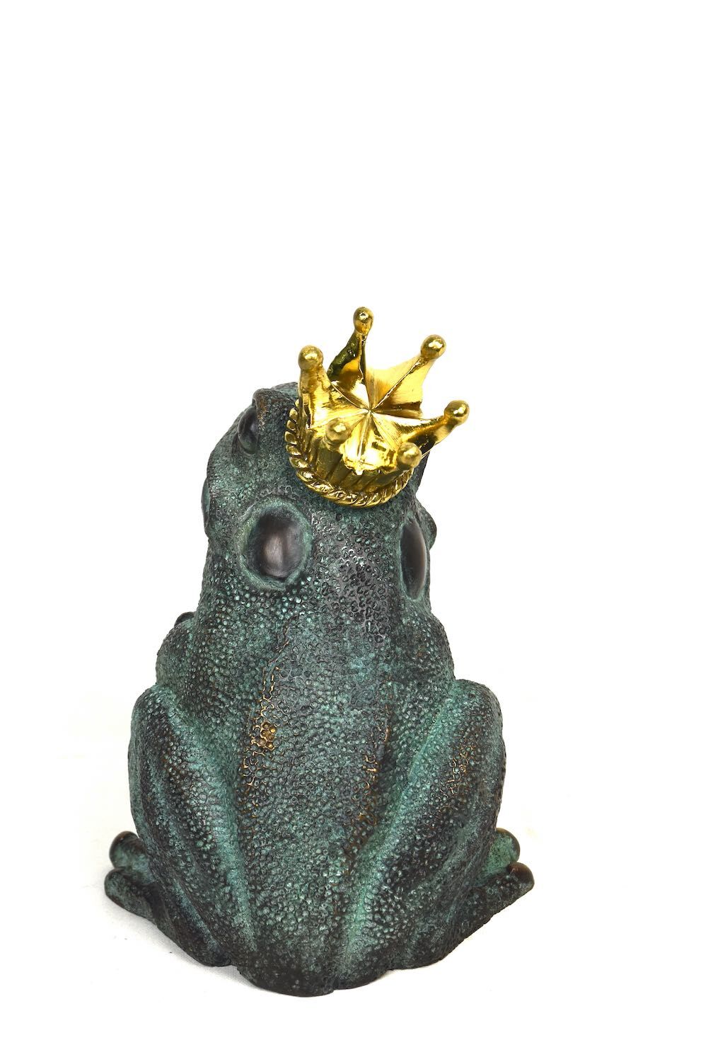 Bronzewasserspeier Froschkönig OSCAR, 20 cm