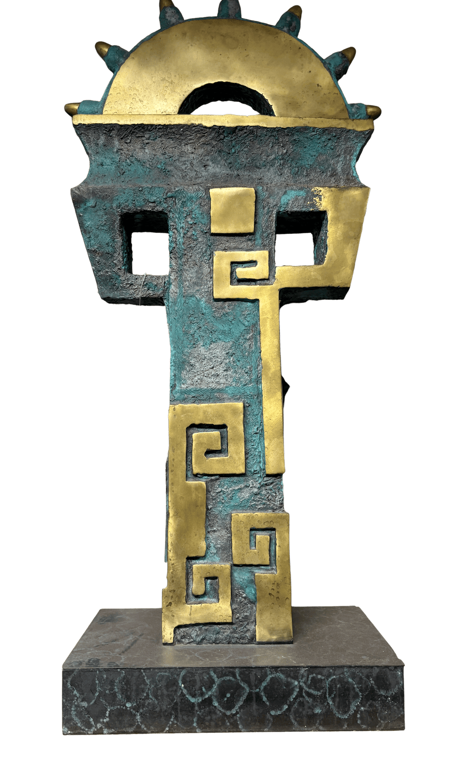 Bronzeobjekt AZTEKISCHE SÄULE