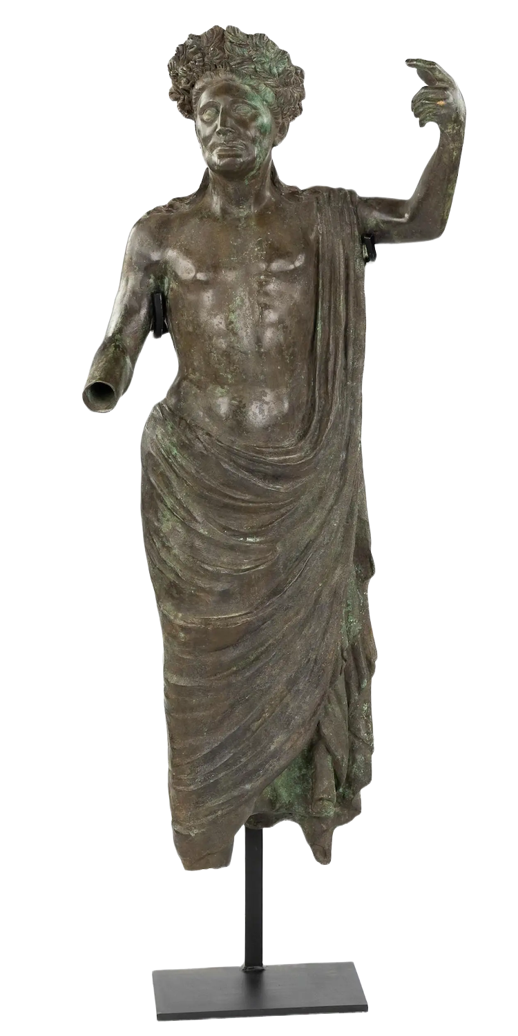 Bronzebüste RÖMISCHER KAISER MIT TOGA