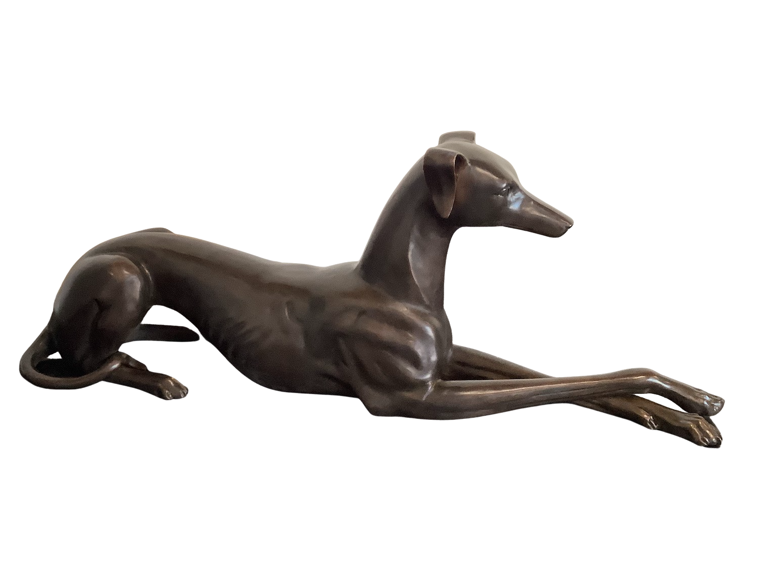 Bronzefigur Hund Windhund BARCLAY