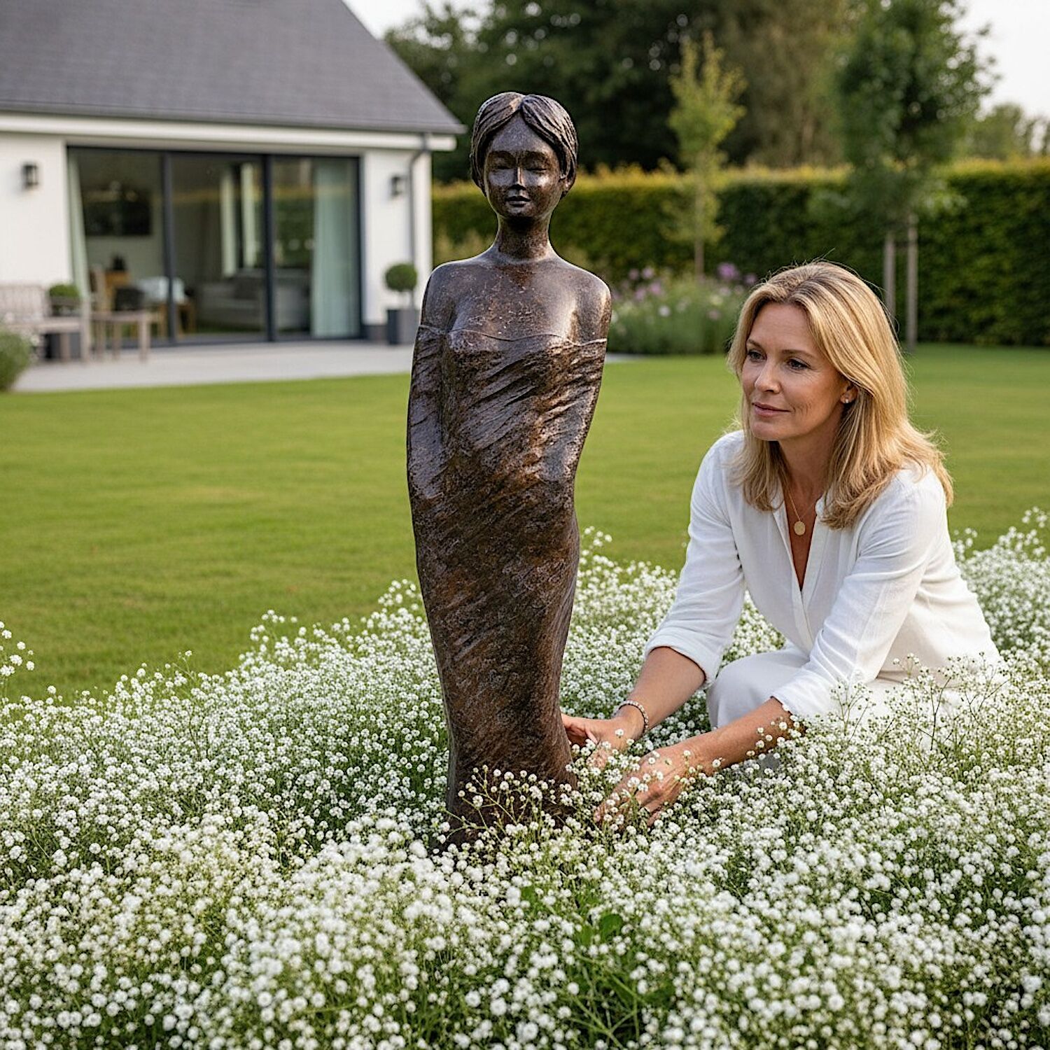 Bronzefigur KLEINE SCHWESTER, 138 cm