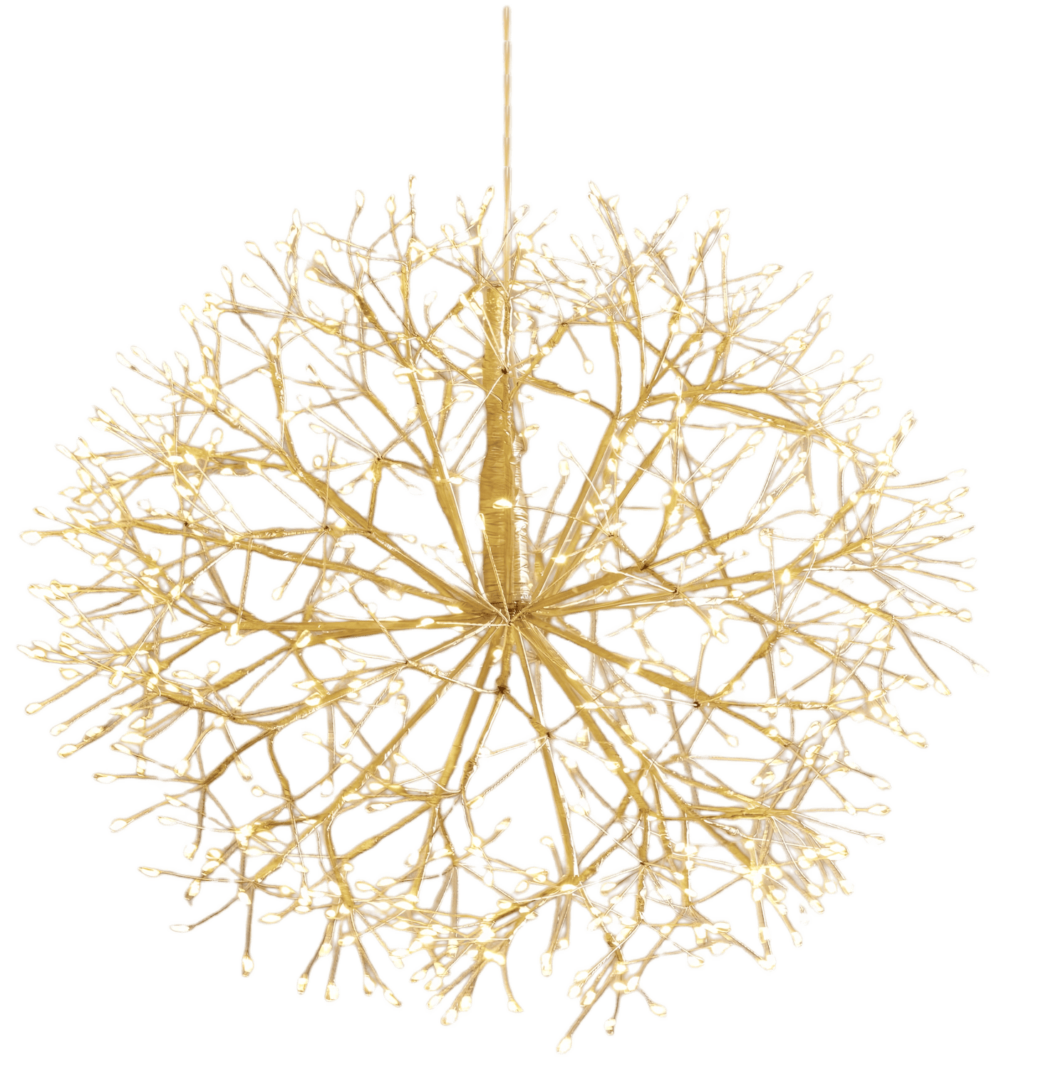LED LICHTOBJEKT 576 Lichter, 40 cm, Leuchtkugel golden