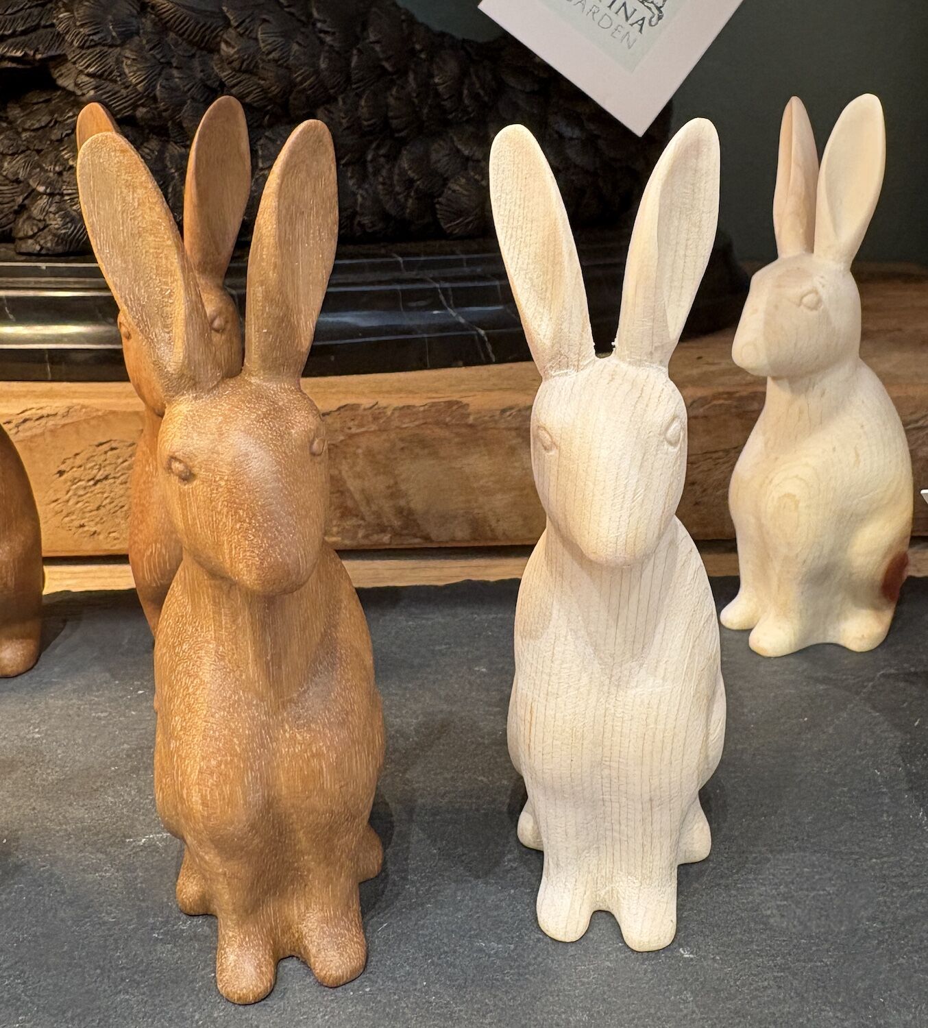 Zirbenholz HASEN stehend,  12 cm