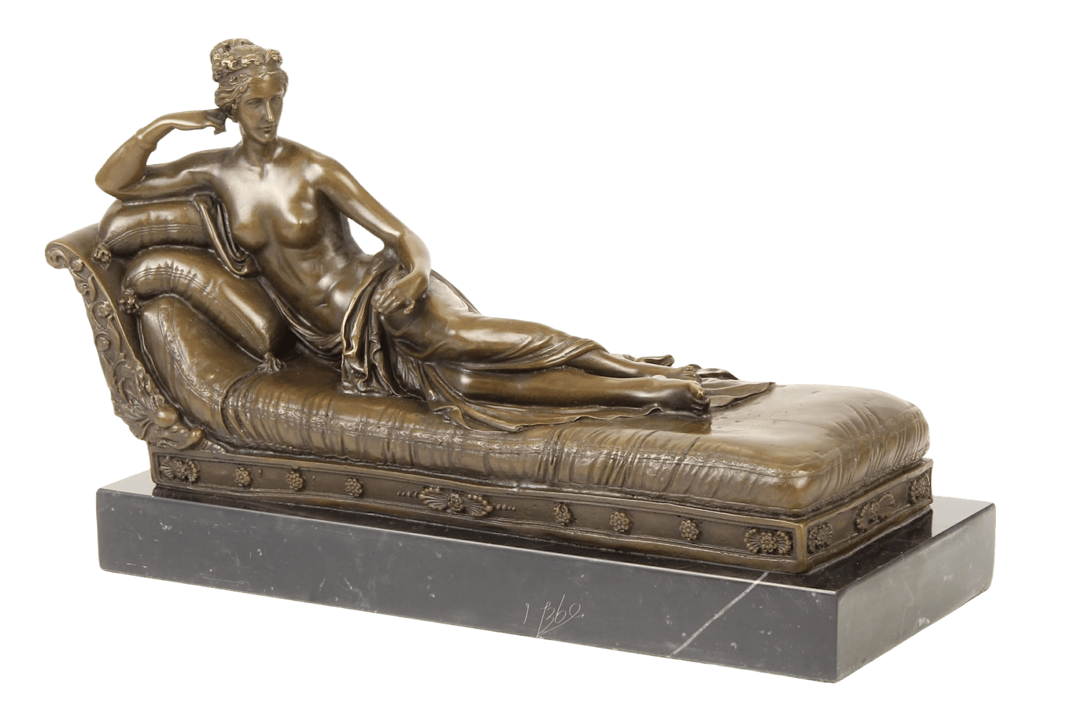 Bronzefigur PAULINE BONAPARTE ALS VENUS, nach Antonio Canova