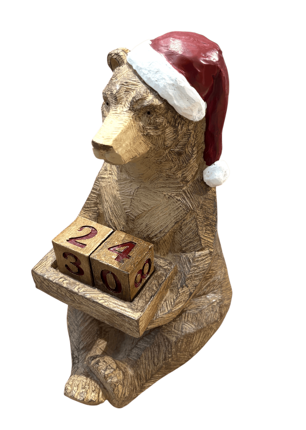Weihnachtsbär BÄRNHARD mit Würfeln, 27 cm