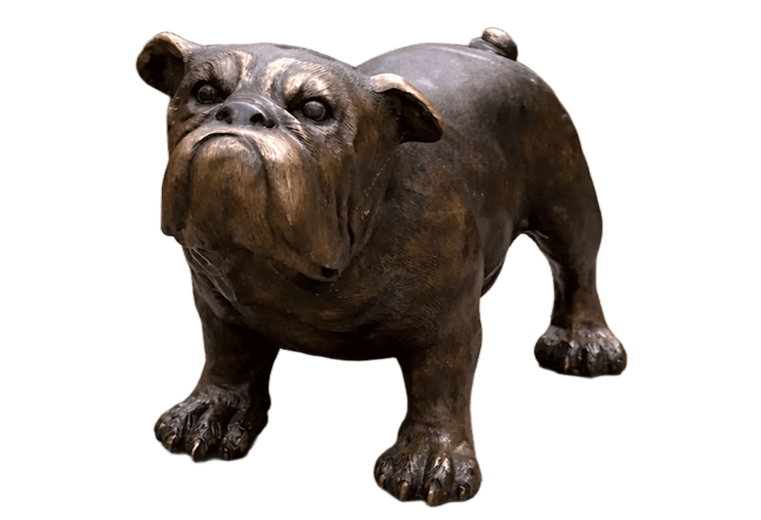 Bronzefigur Hund BULLDOGGE PEACY (80 cm)
