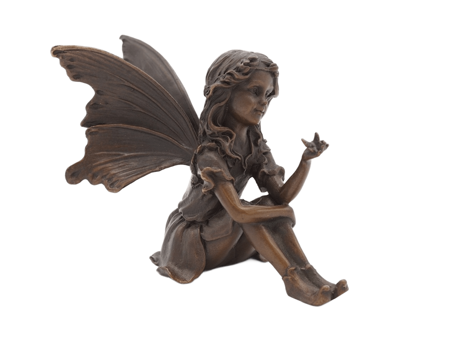 Bronzefigur ELFE mit Glockenblumen-Rock