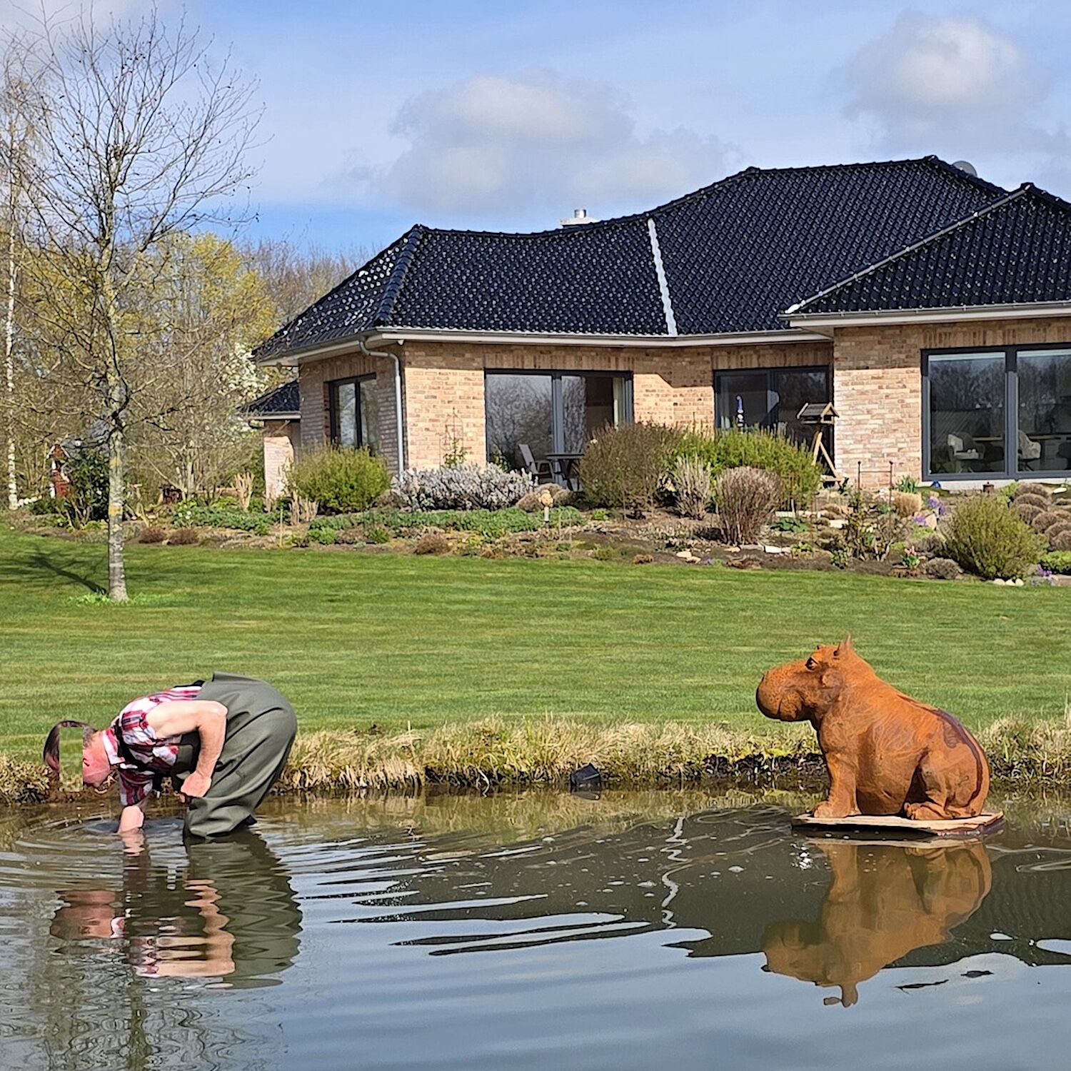 Gusseisen FLUSSPFERD, Nilpferd Hippo HOTTE