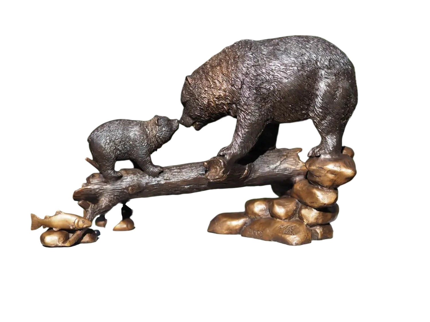 Bronzefigur BÄRENFAMILIE, 35 cm