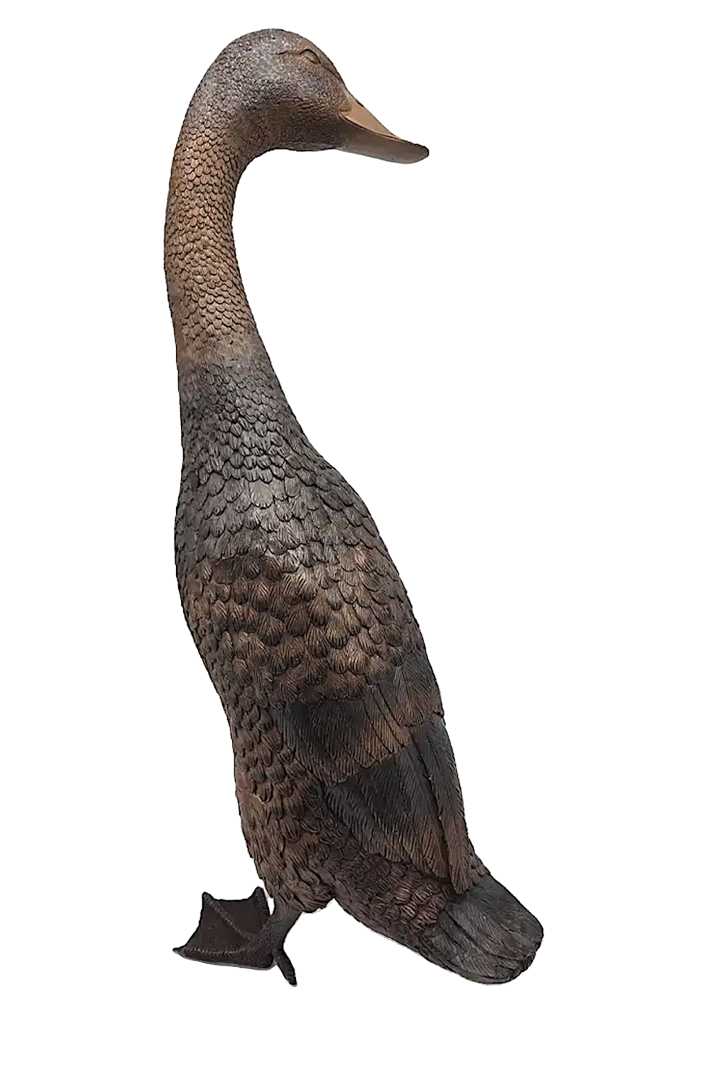 Bronzefigur Vogel Gans GISA Laufente