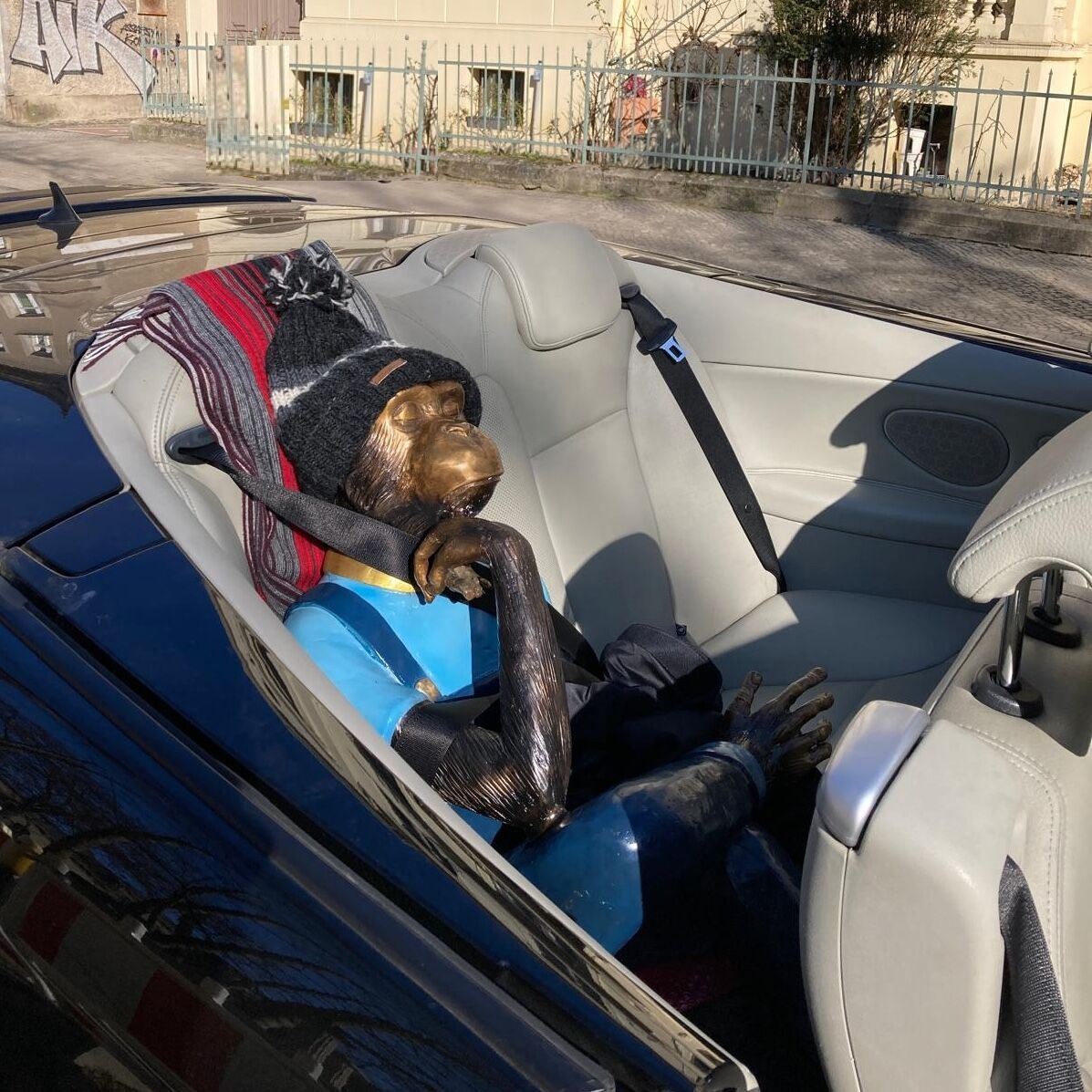 auf dem Weg nach Bayreuth, Bronzefigur Der Denker