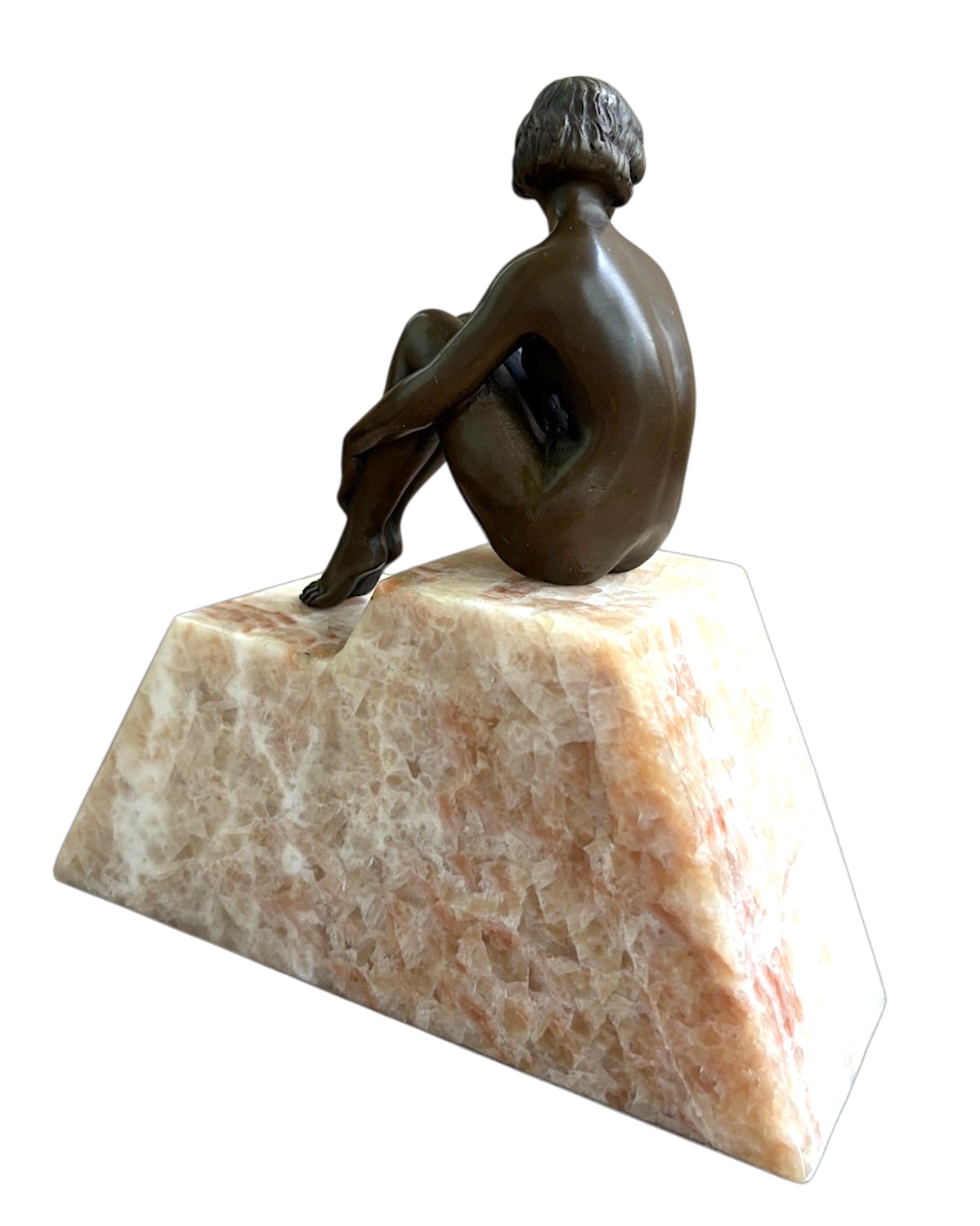 Bronzefigur LATIZIA auf Steinsockel, 19 cm