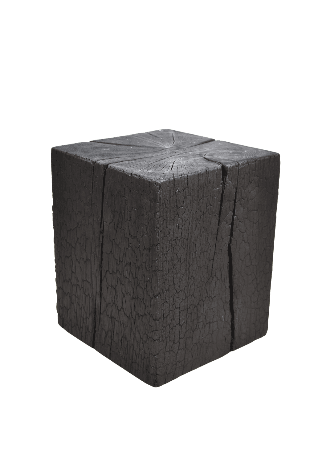 Podest PODIUM YAKISUGI, aus schwarzem Eichenholz, 20 cm