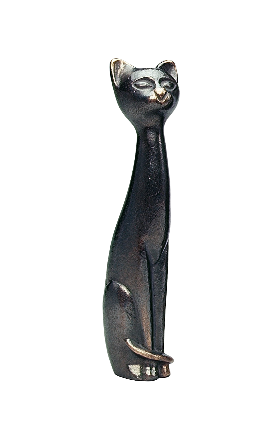 Bronzefigur SITZENDE KATZE, KLEIN, Kerstin Stark