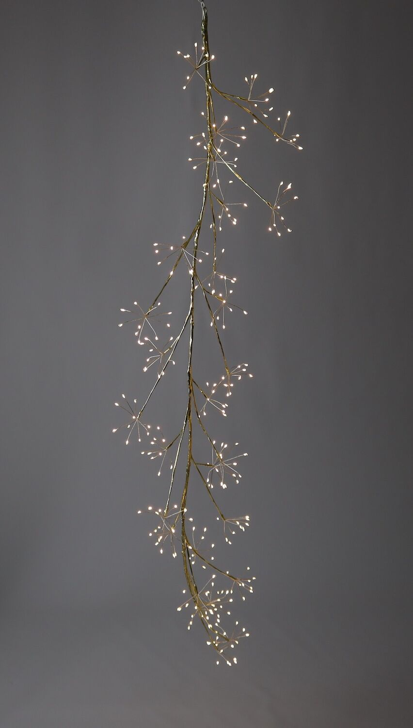 LED LICHTOBJEKT 280 Lichter, 150 cm, Cluster, Lichtzweig, golden