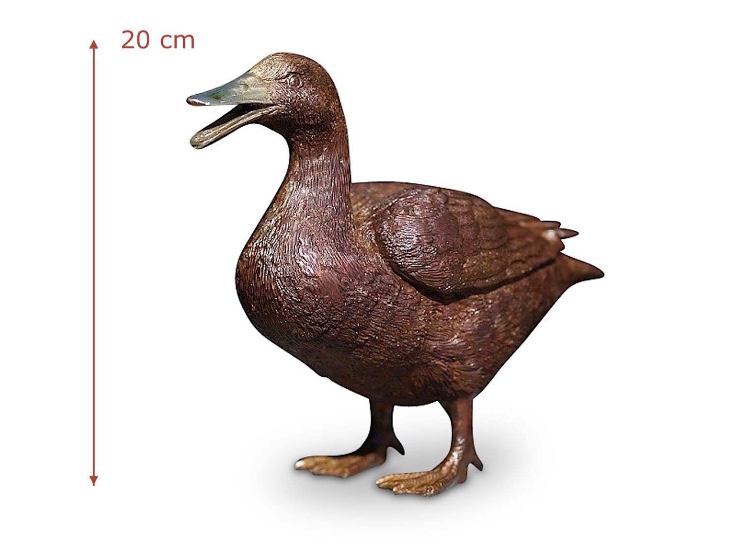 Bronzefigur Vogel Ente ADELE